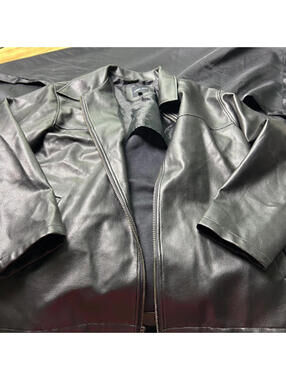 Maurice Ricard MENS Black Leather Jacket Size L